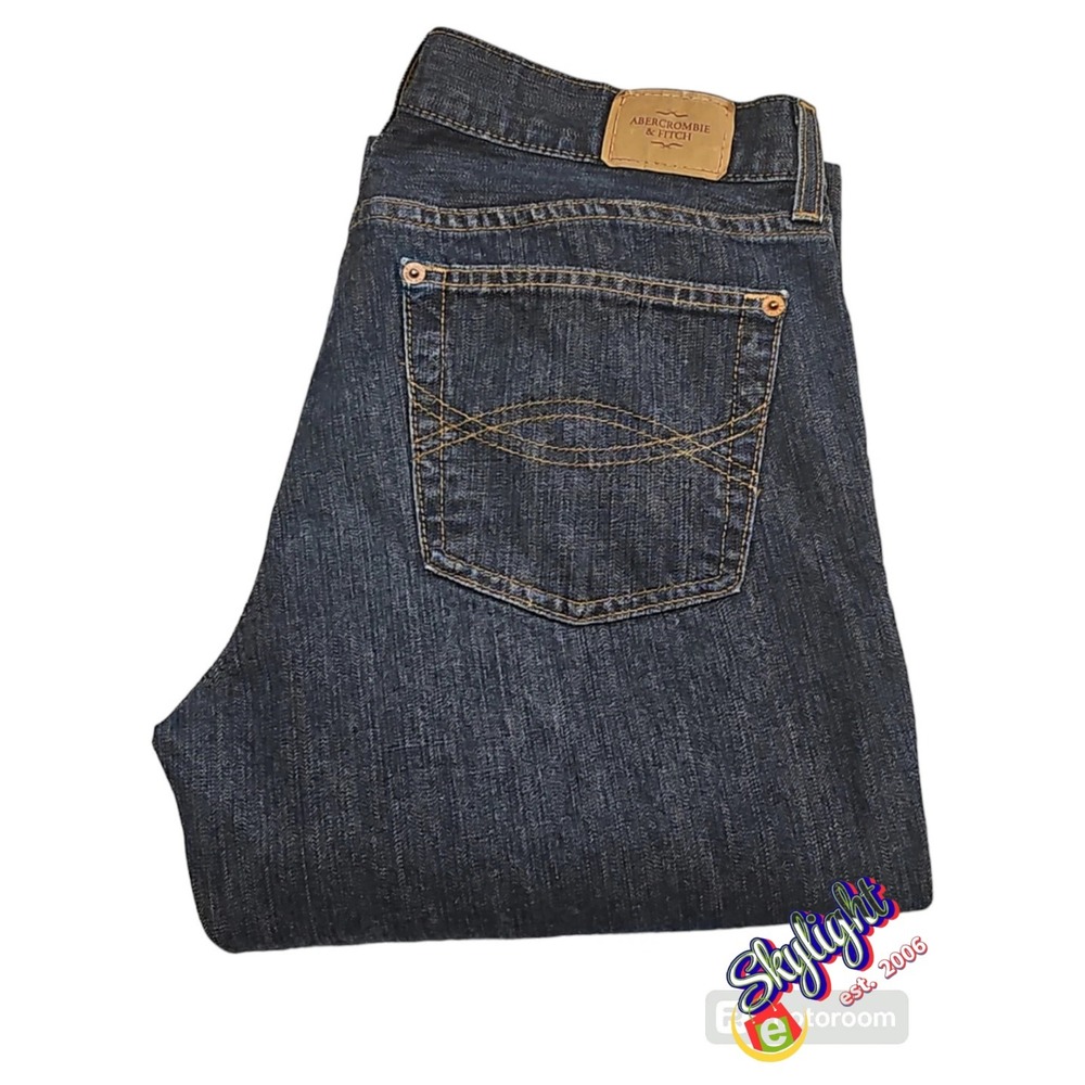 Abercrombie Womens Blue Bootcut Denim Regular Fit Jeans Size 8r 32x32